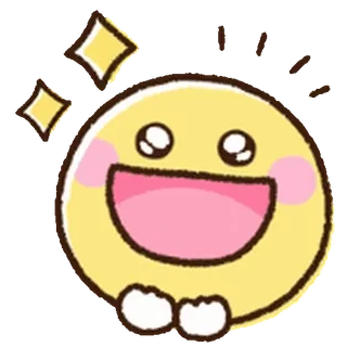 ⭐ feliz, alegre, lindo, emoji, kawaii telegram sticker