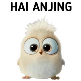 🙃 HAI ANJING dibujo animado, pollito, pájaro, insulto, perro, mascota telegram sticker