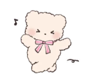 🦴 nounours, mignon, dessin animé, kawaii, autocollant, animal, adorable whatsapp sticker