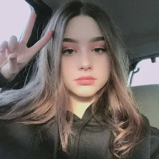 🦋 donna, segno di pace, adolescente, ritratto, ragazza, bellezza telegram sticker