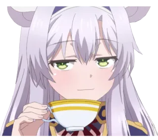 ☕ Anime, Ragazza, Carina, Tè, Tazza, Kawaii telegram sticker