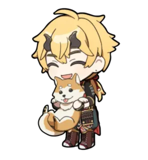 🐥 chibi, anime style, dog, smile, character, cartoon telegram sticker