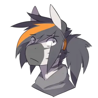😐 斑马, 毛茸茸, 兽人, 卡通, 角色, 贴纸 telegram sticker