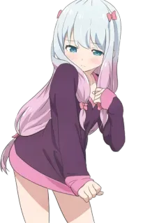 😳 动漫, 女孩, 可爱, 卡通, 插画 telegram sticker