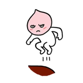 😕 персонаж, выражение, прыжок telegram sticker