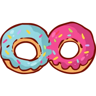 😃 donut, dessert, sweet, food, pastry, treat telegram sticker