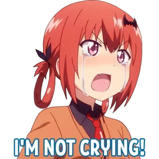 😭 I'M NOT crying! anime, crying, emotional, character, sad telegram sticker