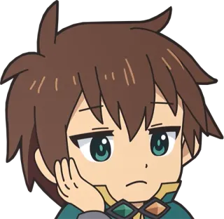 😒 anime, bored, cartoon, character telegram sticker