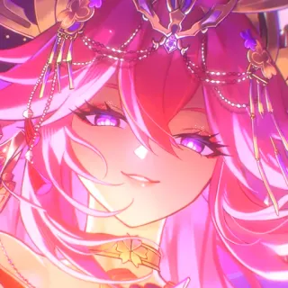 😏 Anime, Personnage, Cheveux roses, Art numérique, Portrait whatsapp sticker