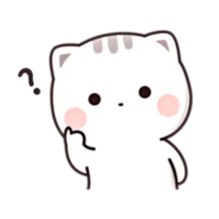 ❓ cat, question, confused, cute, sticker telegram sticker
