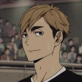 🥞 Anime, Siatkówka, Manga, Blond włosy, Atletyczny, Kreskówka, Postać telegram sticker