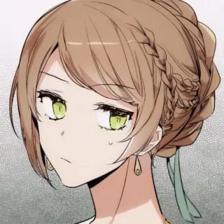 🕯 anime, manga, girl, woman, portrait, illustration telegram sticker