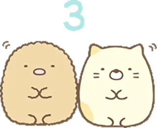 🕒 cute, animals, cartoon, Sumikko Gurashi, kawaii whatsapp sticker