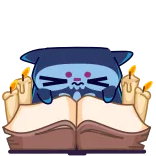 Skull Cat whatsapp stickers