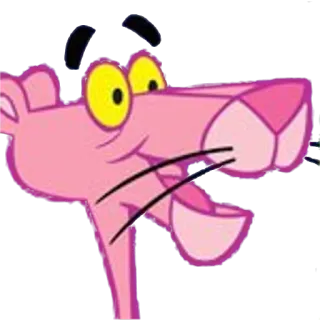 😄 Pink Panther cartoon, pink, panther, funny, animated telegram sticker