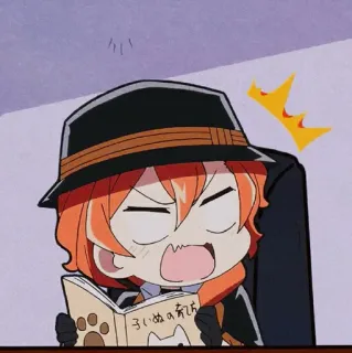 🥐 いぬの育て方 Anime, Chibi, Niedlich, Lesen, Buch, Hut, Hundetraining whatsapp sticker