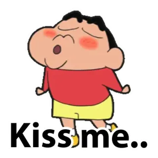 😙 Shin-chan Crayon Shin-chan Kiss me.. Crayon Shin-chan, Shin-chan, Anime, Dibujos animados telegram sticker