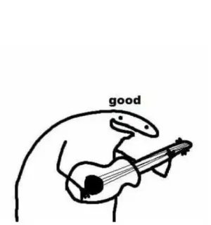 ❕ good monigote, guitarra, música, bueno, meme whatsapp sticker