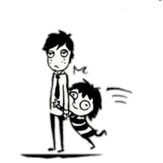 😍 Cartone animato, Pistola, Uomo, Bambino, Violenza telegram sticker
