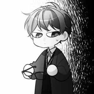 🖤 Anime, Manga, Chibi, Personaje, Gafas, Traje, Empresario telegram sticker