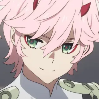 🤍 Zero Two Darling in the Franxx Anime, Personaggio, Capelli rosa, Corna, Darling in the Franxx, Zero Two telegram sticker
