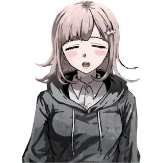 😴 Chiaki Nanami Danganronpa anime, video game, character, girl telegram sticker