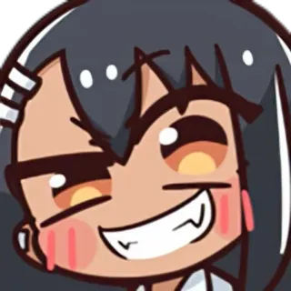 🤨 Nagatoro Don't Toy with Me, Miss Nagatoro Нагаторо, Аниме, Манга, Улыбка, Милый, Мультфильм telegram sticker