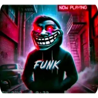 😁 Trollface null NOW PLAYING FUNK whatsapp sticker