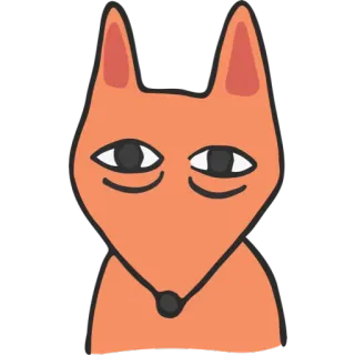 😴 vos, dier, cartoon, grappig, meme, oranje telegram sticker