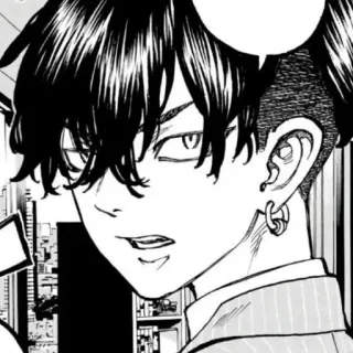 ⛓ Anime, Manga, Personaje, Pelo negro, Pendiente telegram sticker