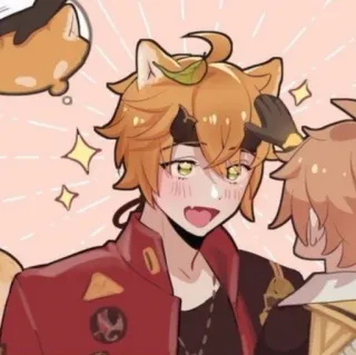 🐕 Thoma Genshin Impact アニメ, 原神, トーマ, かわいい, キャラクター, 可愛い telegram sticker