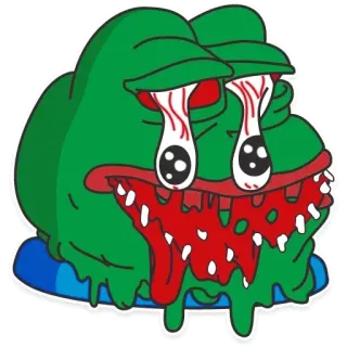 😭 Pepe the Frog Pepe, Rana, Meme, Internet, Raro, Verde telegram sticker