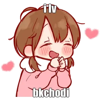 🤔 ilv
bkchodi anime, carino, cartone animato, espressione, amore whatsapp sticker