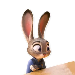 😶 Judy Hopps Zootopia lapin, police, dessin animé, animal, officier whatsapp sticker
