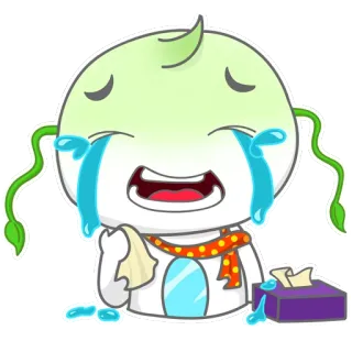 😭 menangis, sedih, air mata, kartun, stiker, emosi, tisu telegram sticker