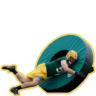 🙃 sepak bola, atlet, olahraga, latihan, olahraga, Green Bay Packers telegram sticker