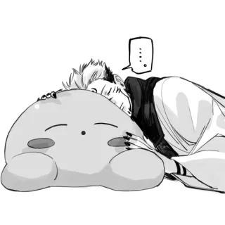 😴 anime, durmiendo, blob, lindo, relajado telegram sticker