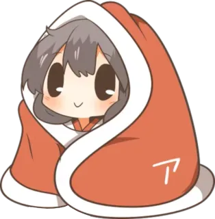 🙉 fofo, anime, personagem, cobertor, kawaii telegram sticker