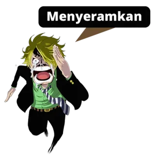 😱 Sanji One Piece Menyeramkan Anime, Manga, weinend, verängstigt, schockiert, One Piece telegram sticker