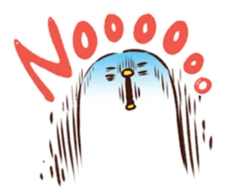 🐤 NOOOO pingwin, zszokowany, zestresowany, kreskówka, animacja, nie telegram sticker