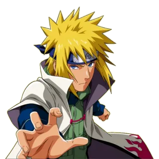 😤 Minato Namikaze Naruto anime, naruto, minato, namikaze, yellow hair, hokage whatsapp sticker