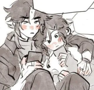 ☺️ Anime, Cartoon, Handy, Paar, Gemütlich, Liebe, Entspannung telegram sticker