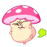 🐖 きのこ, おなら, 漫画, ピンク, かわいい, 面白い telegram sticker