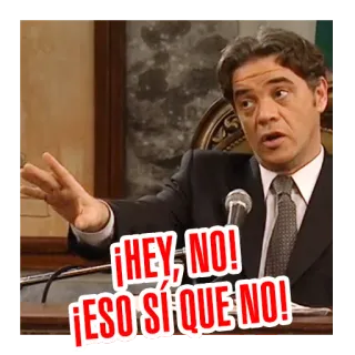 👮 ¡HEY, NO! ¡ESO SÍ QUE NO! nein, spanisch, mann, redend whatsapp sticker
