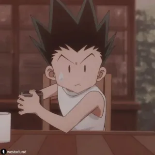 🌿 Gon Freecss Hunter x Hunter Anime, Manga, Garçon, Dessin animé telegram sticker