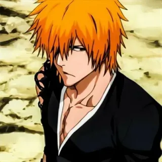 🚲 Ichigo Kurosaki Bleach 이치고, 쿠로사키, 블리치, 애니, 만화, 소년 telegram sticker