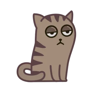 😑 Katze, Tier, gelangweilt, niedlich, Cartoon, Haustier whatsapp sticker