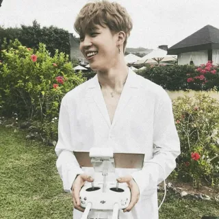 🔖 Jimin Jimin, BTS, Drone, Pop Coreano, K-Pop telegram sticker