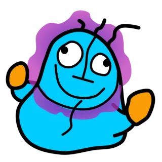 🙈 Dessin animé, Personnage, Sticker, Drôle, Mignon, Blob whatsapp sticker