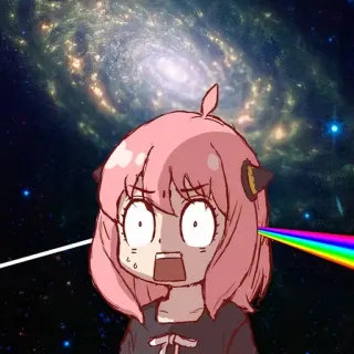 😦 Anya Forger Spy x Family Anya, Spy x Family, anime, meme, shocked, cartoon telegram sticker